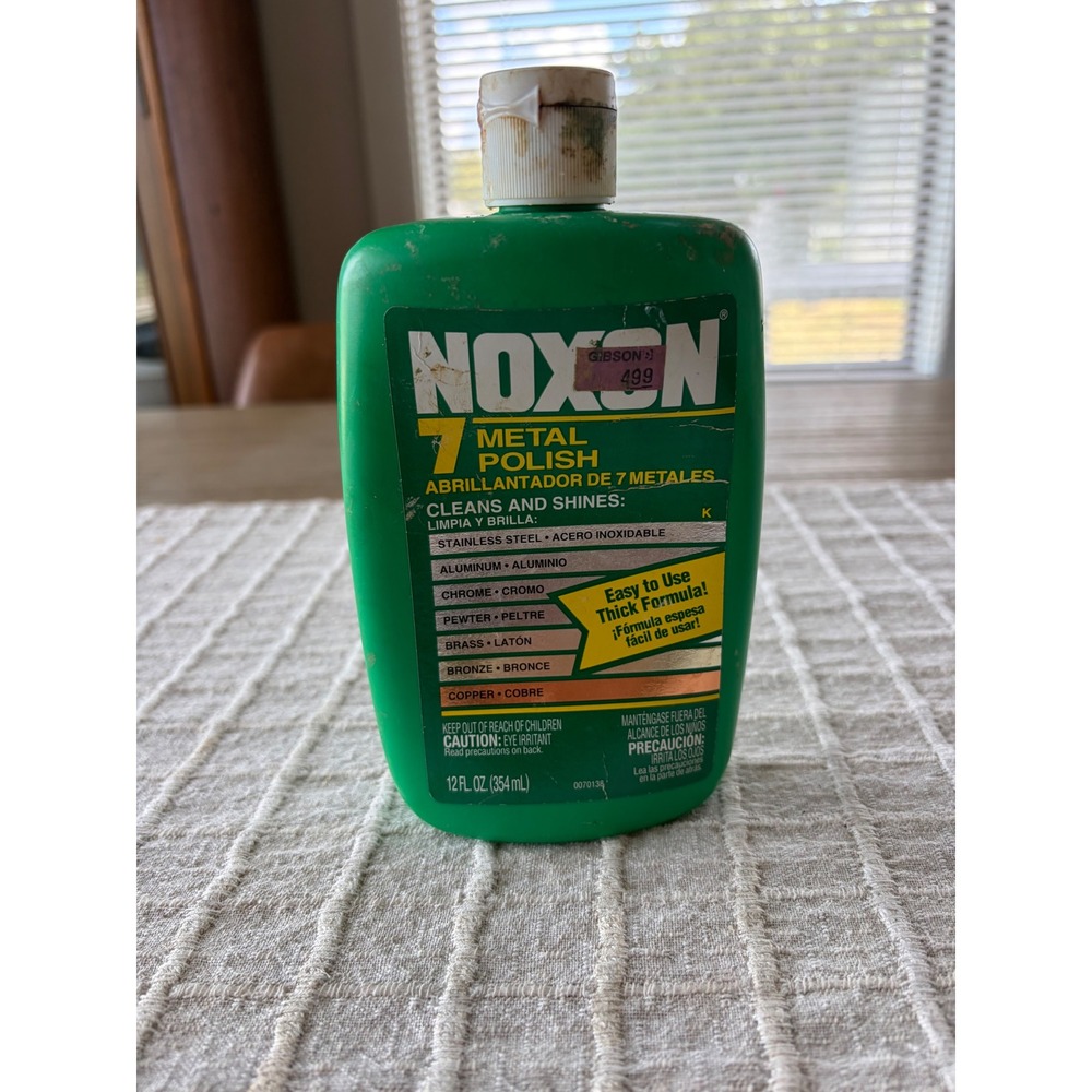 Vintage Discontinued Noxon 7 Metal Polish Cleans & Shines 12 oz 60% Full